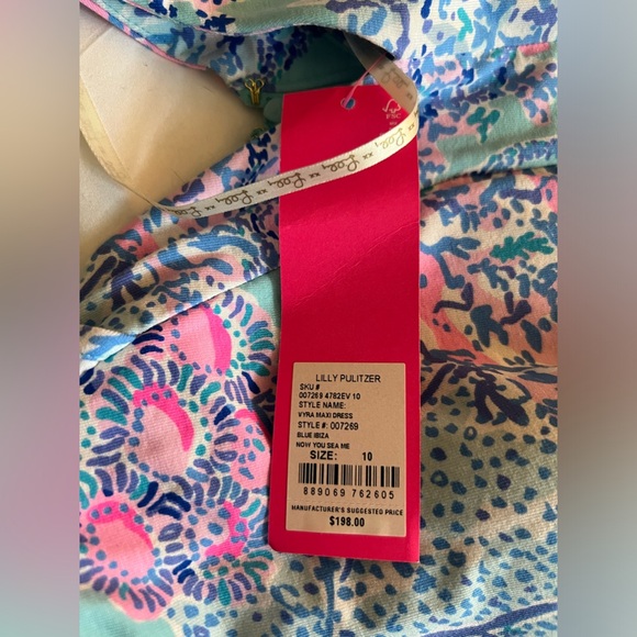 NWT Lilly Pulitzer Vyra Maxi Dress in Blue Ibiza - Picture 3 of 4